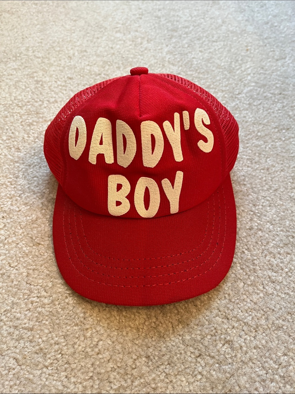 Daddy's Boy Red Kids Trucker Hat